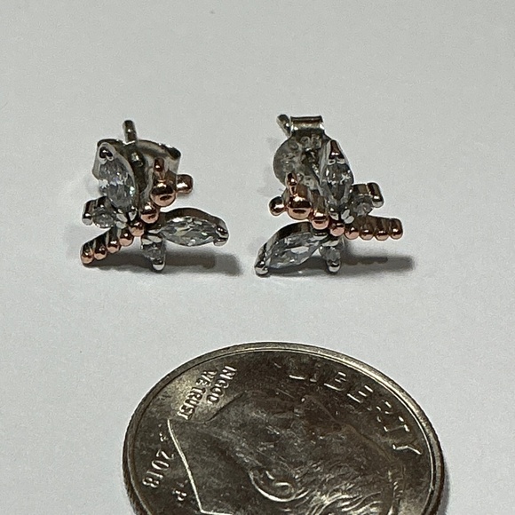 Sterling Silver Dragonfly Stud Earrings - Picture 6 of 6